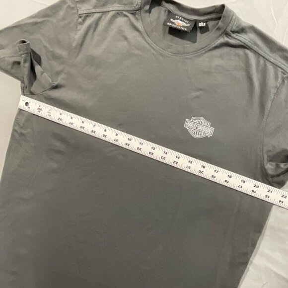 Harley-Davidson Y2K T-Shirt Mens L Big Eagle Retro Gray Black 100% Cotton Mexico - Picture 7 of 9